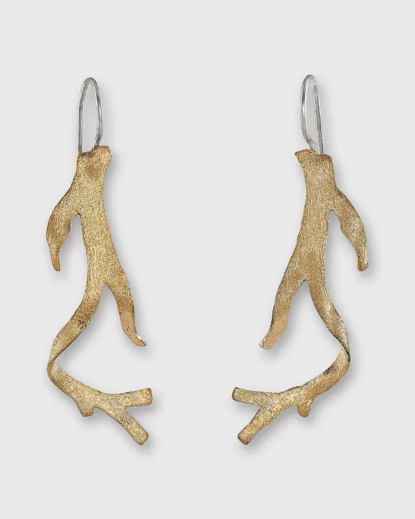 Hot Gogo Jewelry Sea Algea Earrings Tumbaga