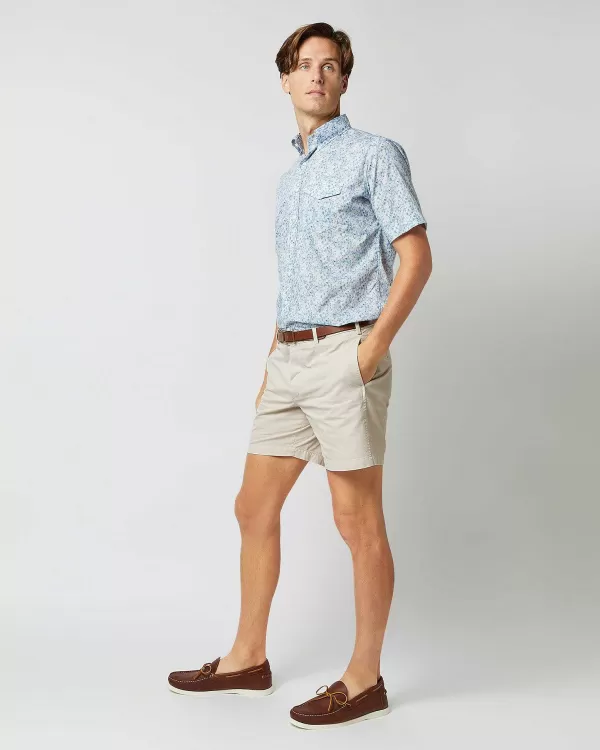 Cheap Sid Mashburn Short-Sleeved Button-Down Sport Shirt Blue/Orange Mitsi Valeria Liberty Fabric