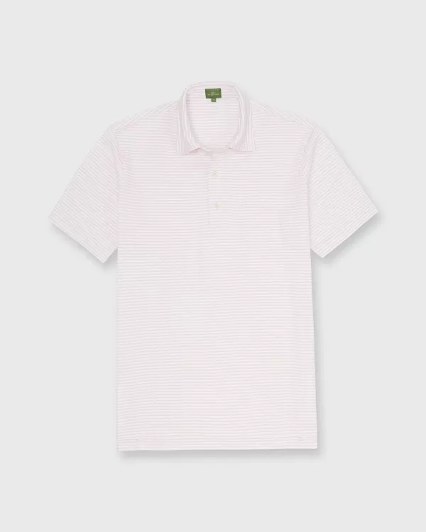 Cheap Sid Mashburn Short-Sleeved Polo Soft Pink/White Stripe Jersey