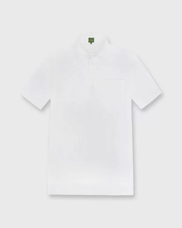 Flash Sale Sid Mashburn Short-Sleeved Polo White Pima Pique