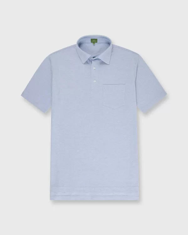 Hot Sid Mashburn Short-Sleeved Polo Sky Blue Oxford Pique