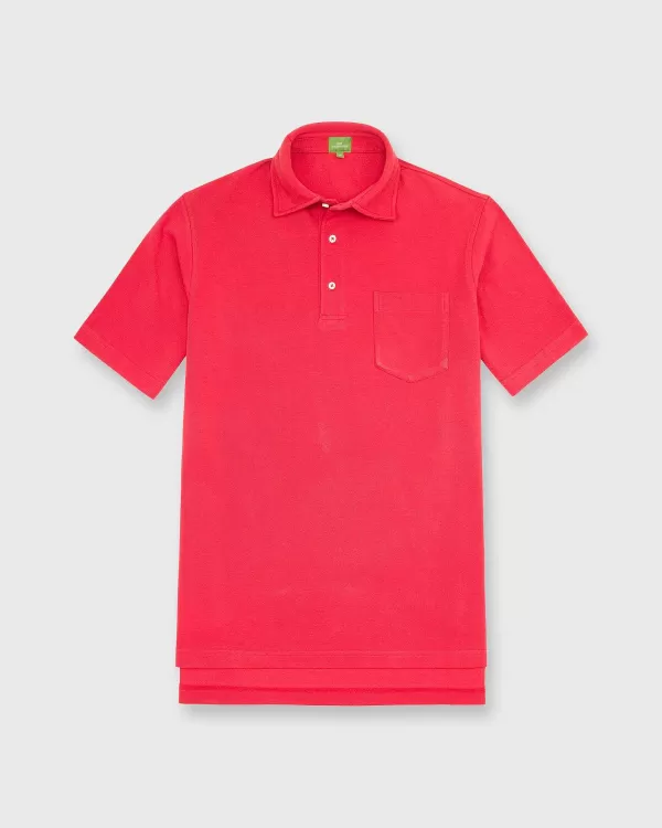 Shop Sid Mashburn Short-Sleeved Polo Red Pima Pique