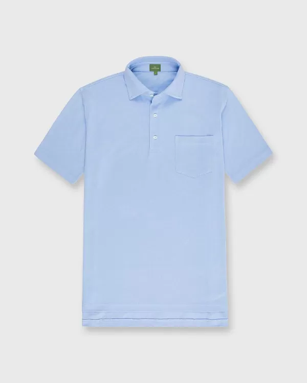 Hot Sid Mashburn Short-Sleeved Polo Light Blue Pima Pique