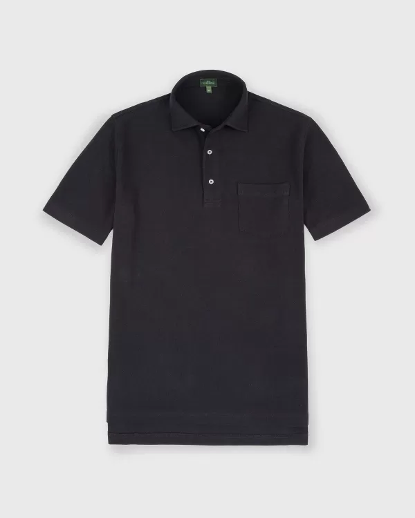 Cheap Sid Mashburn Short-Sleeved Polo Coal Pima Pique