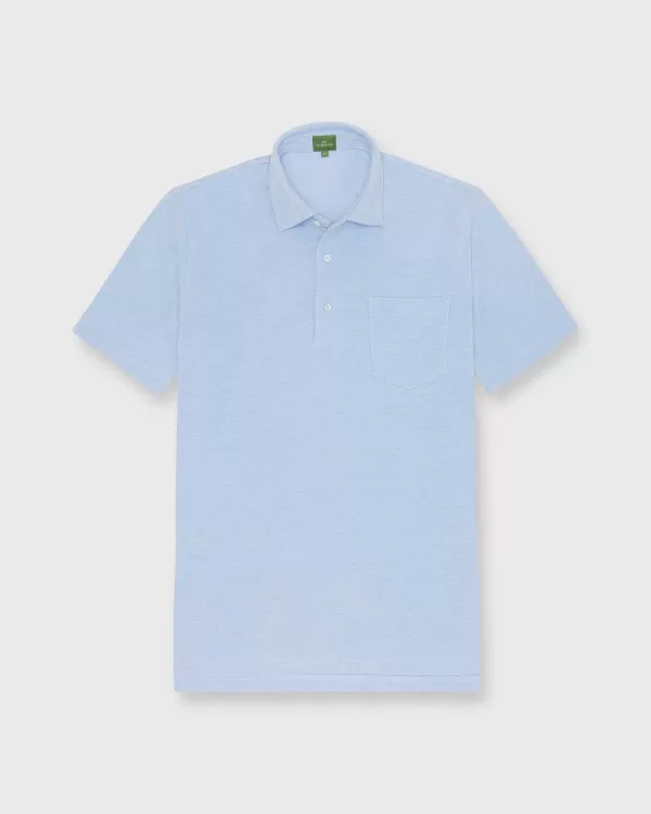 Cheap Sid Mashburn Short-Sleeved Polo Sky Oxford Pima Pique