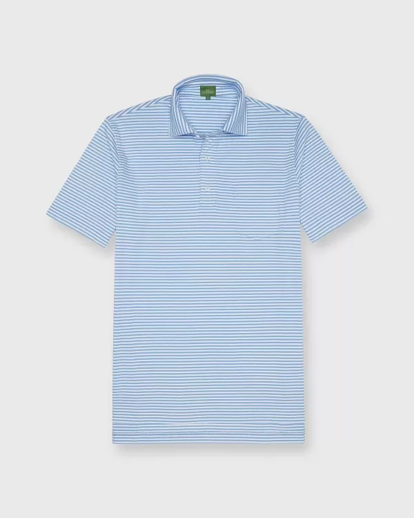 Best Sid Mashburn Short-Sleeved Polo Coastal/White Stripe Jersey