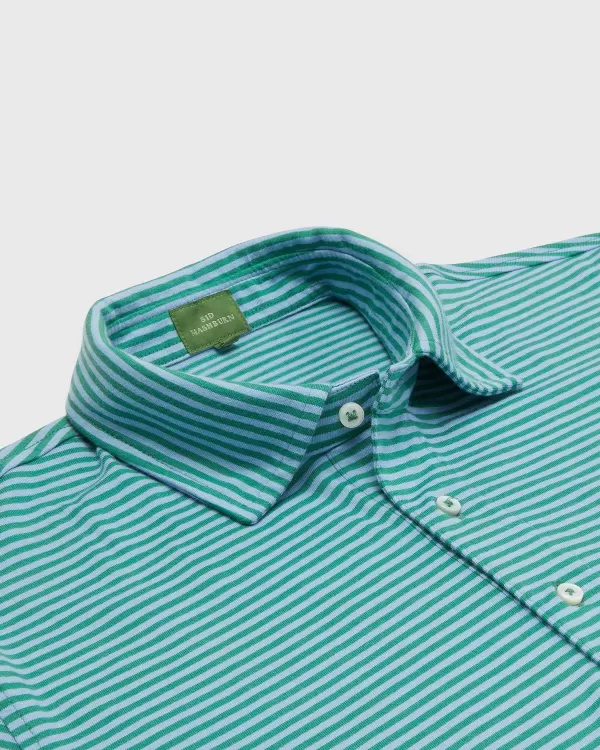Cheap Sid Mashburn Short-Sleeved Polo Kelly/Coastal Stripe Jersey