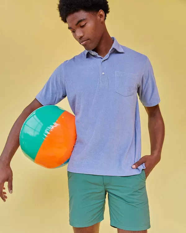 Shop Sid Mashburn Short-Sleeved Polo Coastal Terry