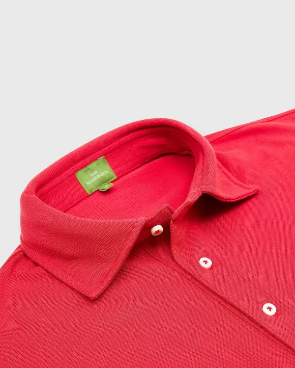 Shop Sid Mashburn Short-Sleeved Polo Red Pima Pique
