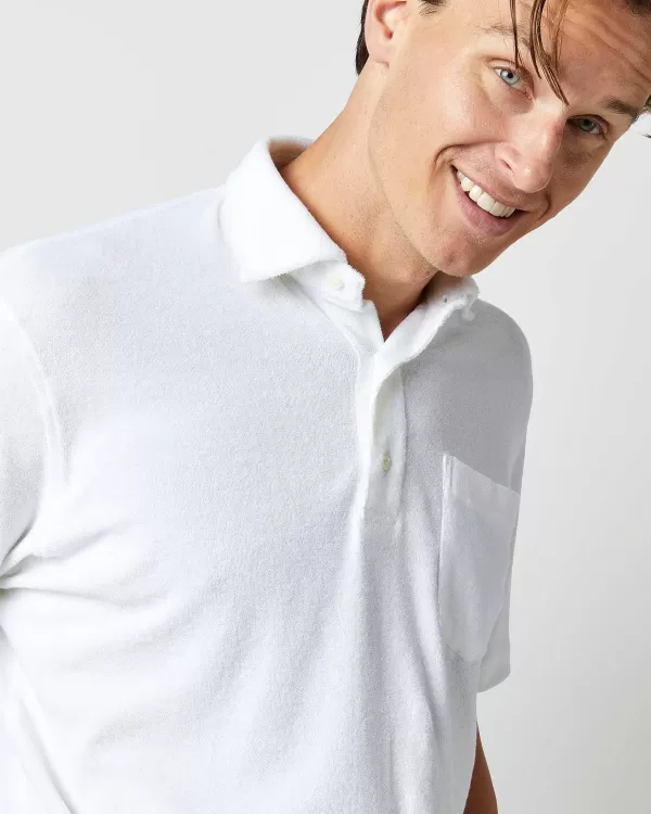 Outlet Sid Mashburn Short-Sleeved Polo White Terry