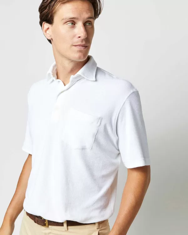 Outlet Sid Mashburn Short-Sleeved Polo White Terry