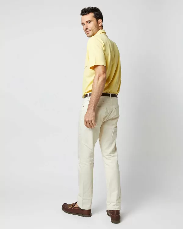 Clearance Sid Mashburn Short-Sleeved Polo Canary Pima Pique