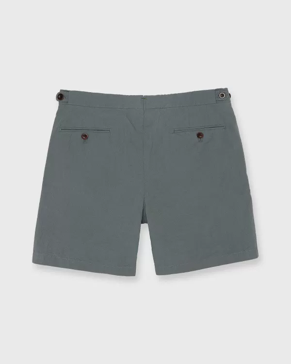 New Sid Mashburn Side-Tab Short Lovat Seersucker
