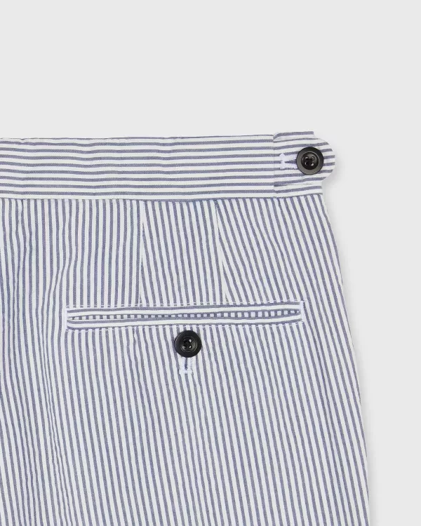 Cheap Sid Mashburn Side-Tab Sport Trouser Blue/White Seersucker