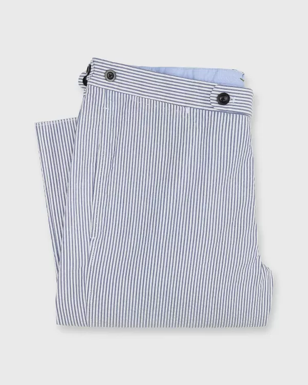 Cheap Sid Mashburn Side-Tab Sport Trouser Blue/White Seersucker