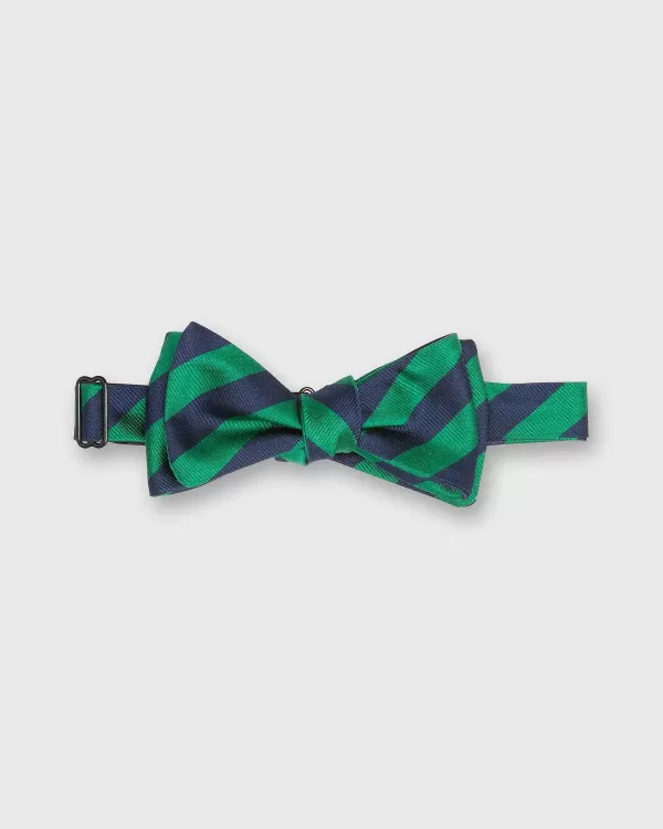 Cheap Sid Mashburn Silk Bow Tie Green Kinsey Stripe