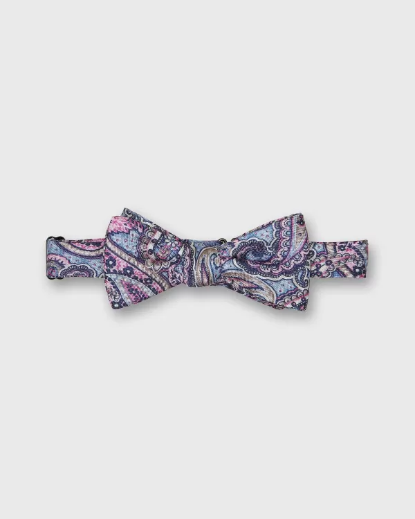 Best Sale Sid Mashburn Silk Bow Tie Blue/Fuchsia Bernadette Paisley