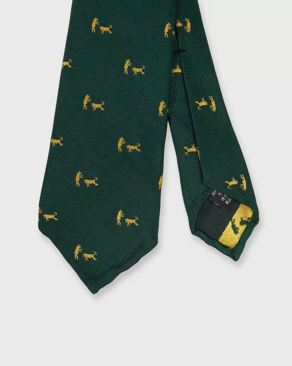 Online Sid Mashburn Silk Club Tie Spruce/Gold Bull