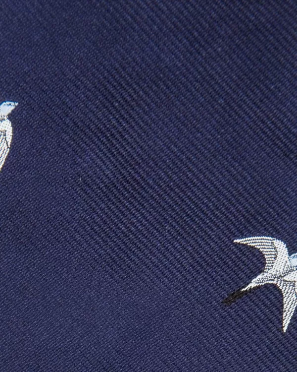 Online Sid Mashburn Silk Club Tie Navy/White/Sky Swallow