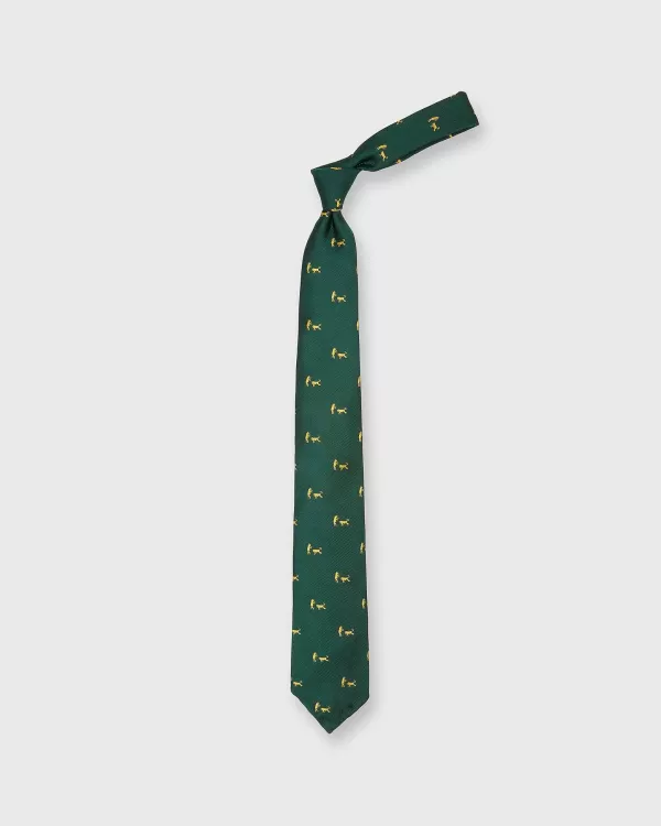 Online Sid Mashburn Silk Club Tie Spruce/Gold Bull
