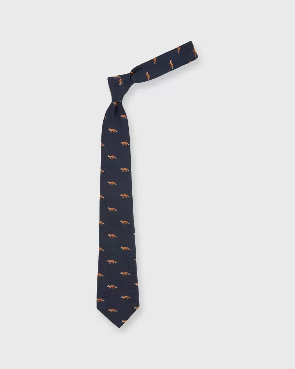 Flash Sale Sid Mashburn Silk Faille Club Tie Navy Fox