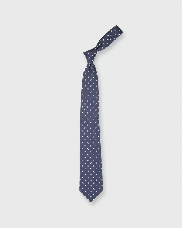 Cheap Sid Mashburn Silk Jacquard Tie Navy/White Diamond Star Motif
