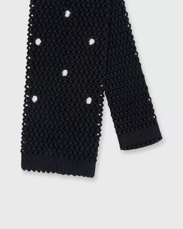 Shop Sid Mashburn Silk Knit Tie Navy/White Dot