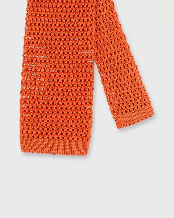 Store Sid Mashburn Silk Knit Tie Orange
