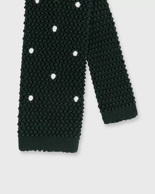 Flash Sale Sid Mashburn Silk Knit Tie Hunter/White Dot
