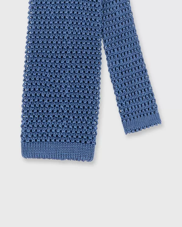 Online Sid Mashburn Silk Knit Tie Mid-Blue