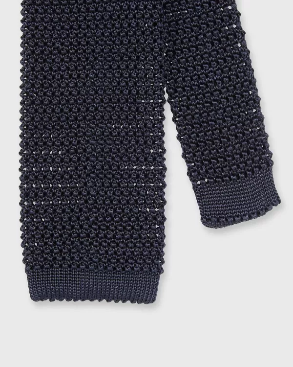 Shop Sid Mashburn Silk Knit Tie Dark Navy