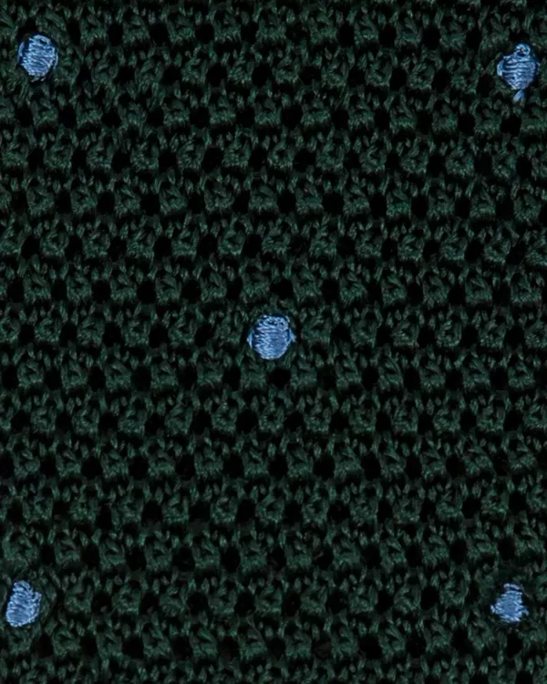 Best Sid Mashburn Silk Knit Tie Hunter/French Blue Dot