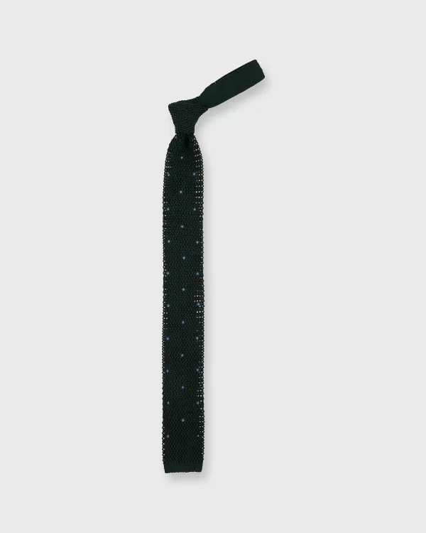 Best Sid Mashburn Silk Knit Tie Hunter/French Blue Dot