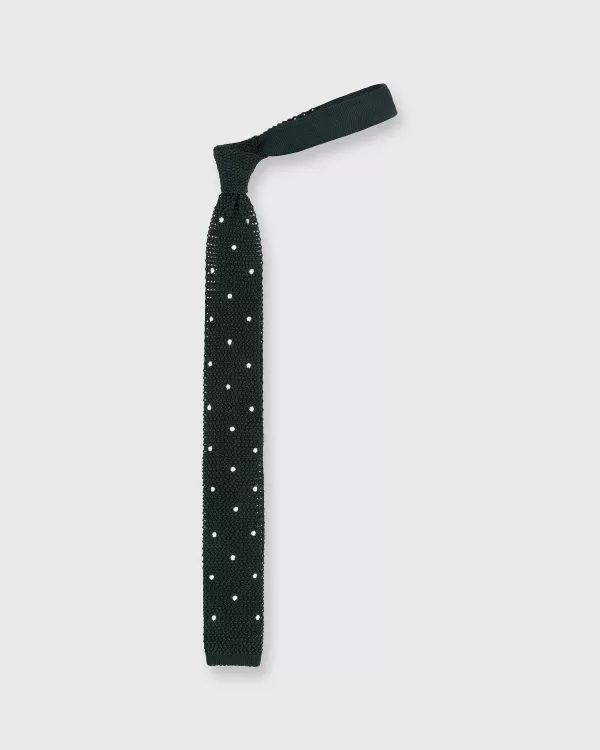 Flash Sale Sid Mashburn Silk Knit Tie Hunter/White Dot
