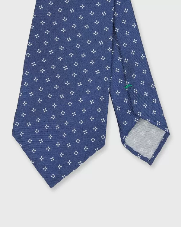 Hot Sid Mashburn Silk Print Tie Blue/Chalk Flower