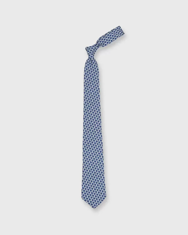New Sid Mashburn Silk Print Tie Chalk/Blue Apple