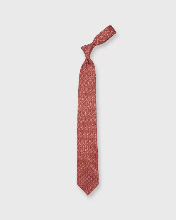 Cheap Salvatore Ferragamo Silk Print Tie Orange/Pink/White Pixels