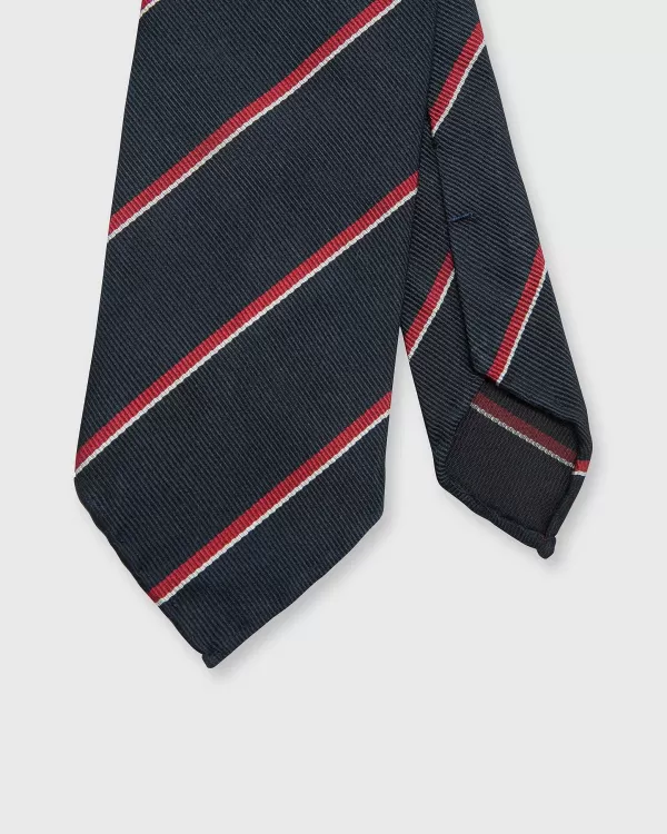 Online Sid Mashburn Silk Repp Tie Midnight/Red/White Stripe