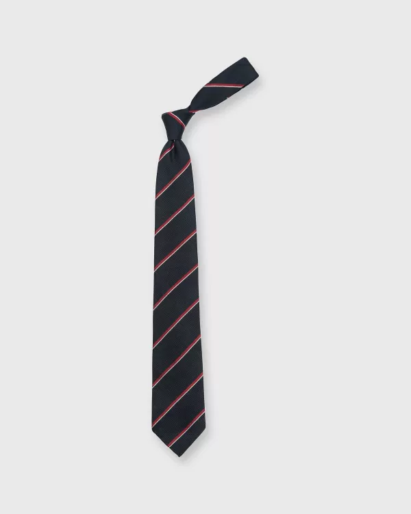 Online Sid Mashburn Silk Repp Tie Midnight/Red/White Stripe