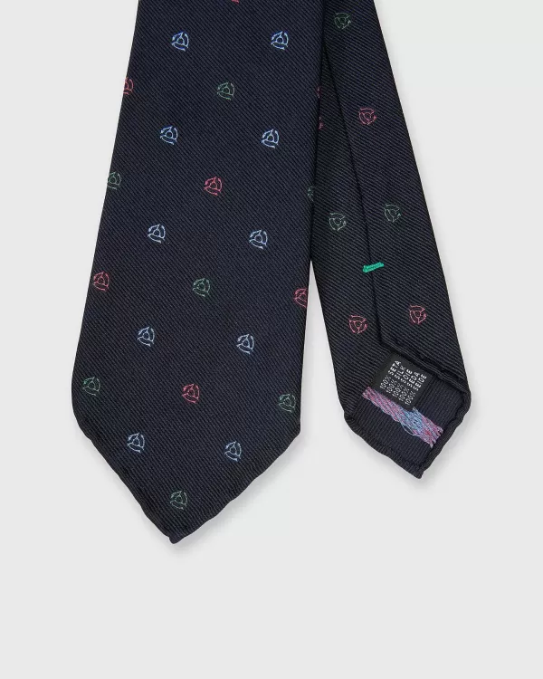 Online Sid Mashburn Silk Woven Club Tie Navy/Multi 45 Turntable Adapter