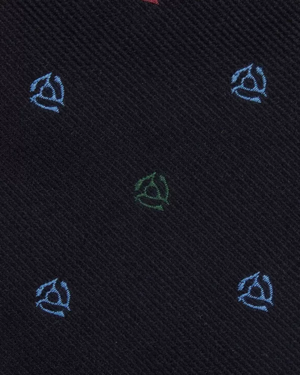 Online Sid Mashburn Silk Woven Club Tie Navy/Multi 45 Turntable Adapter