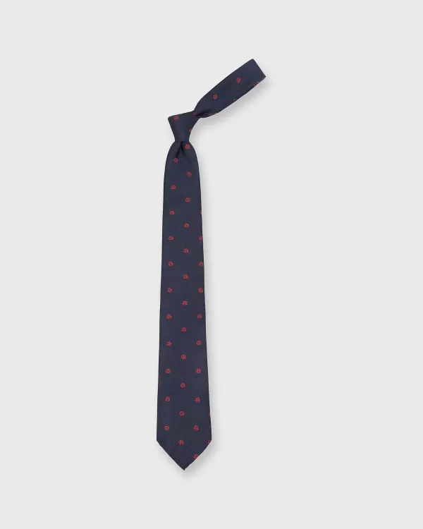 Hot Sid Mashburn Silk Woven Club Tie Navy/Red 45 Turntable Adapter