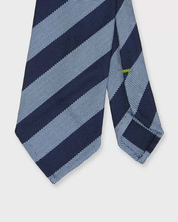 Cheap Sid Mashburn Silk Woven Tie Navy/French Blue Awning Stripe