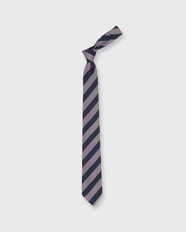 Cheap Sid Mashburn Silk Woven Tie Navy/Pink Awning Stripe