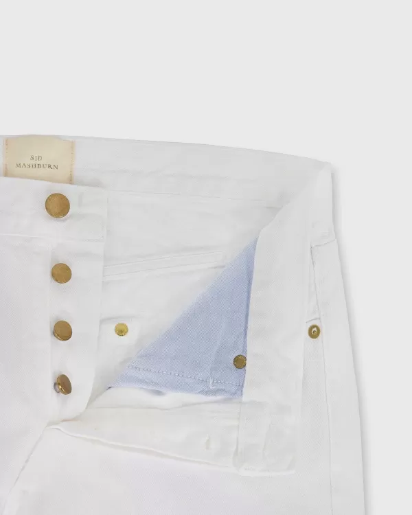 Discount Sid Mashburn Slim Straight Jean White Garment-Dyed Denim