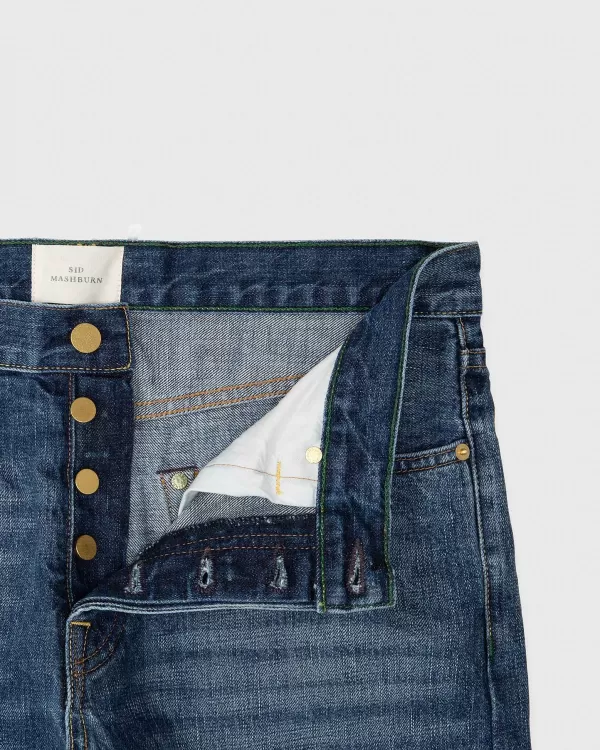 New Sid Mashburn Slim Straight Jean Japanese Selvedge Deep Indigo Denim