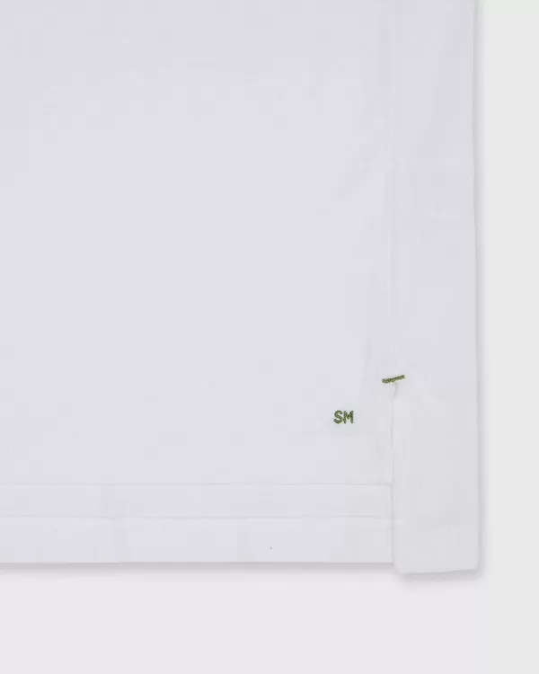 Flash Sale Sid Mashburn Slim-Fit Short-Sleeved Polo White Jersey
