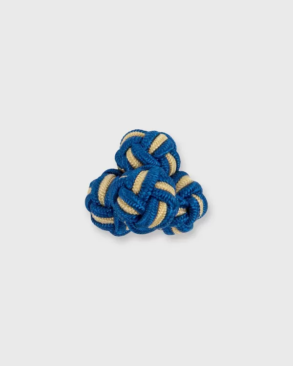 Discount Sid Mashburn Small Silk Knot Cufflinks Blue/Yellow