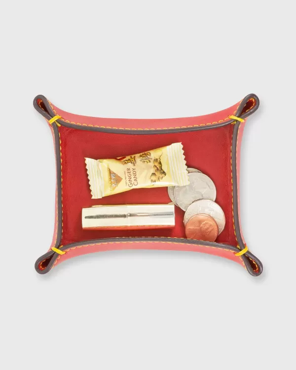 Online Mashburn Small Tray Red Leather