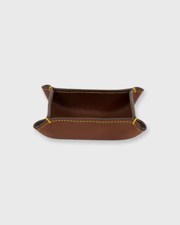 Fashion Mashburn Small Tray Papaya Leather